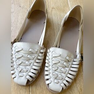 Nisolo Leather Huarache Sandals – Women’s 8 Cream – Hardly Worn